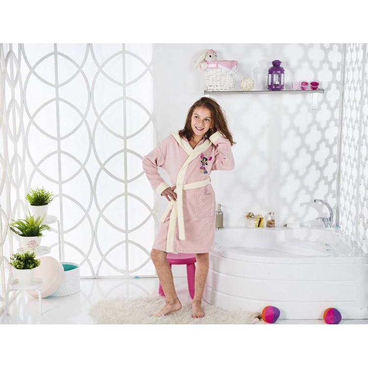 Халат подростковый 12-13лет 2822пудра, KARNA
