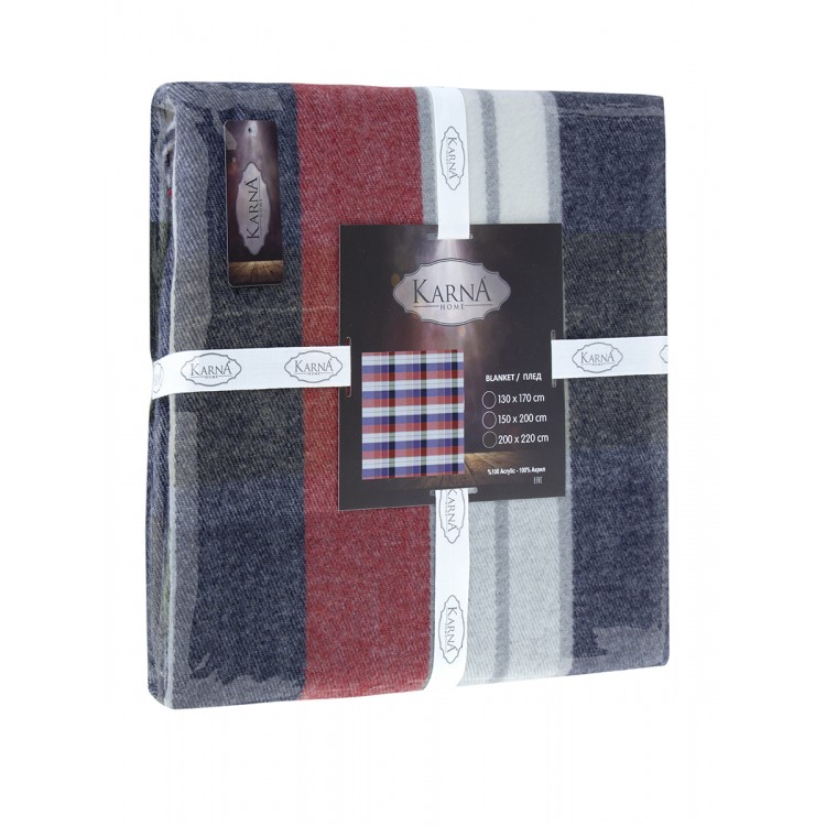 Плед KARNA акриловый "GRANO" 150x200 см