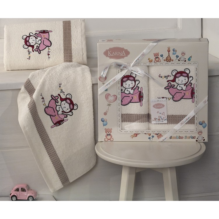 Комплект полотенец "KARNA" детский BAMBINO-SAMALOT 50x70-70х120 см