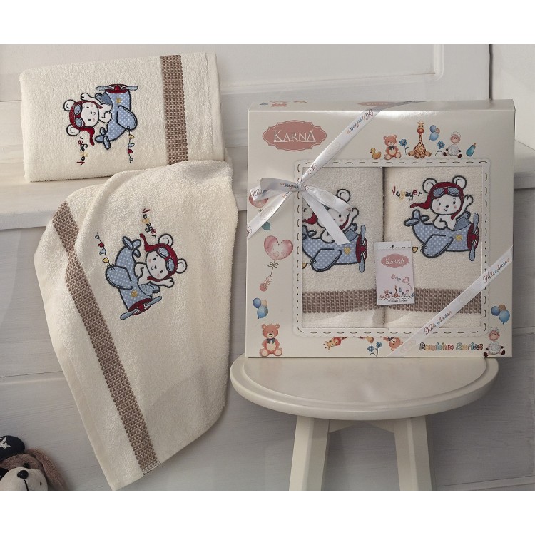 Комплект полотенец "KARNA" детский BAMBINO-SAMALOT 50x70-70х120 см