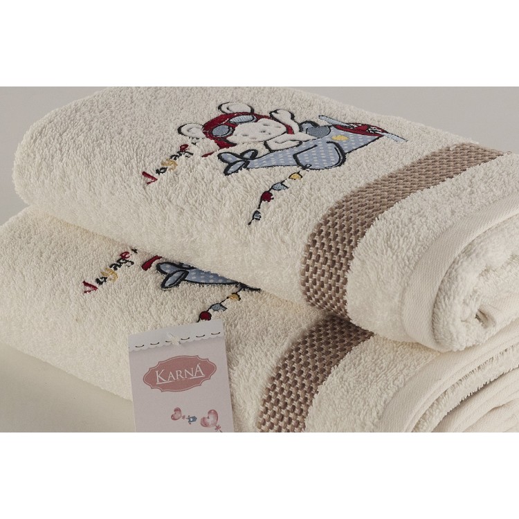 Комплект полотенец "KARNA" детский BAMBINO-SAMALOT 50x70-70х120 см