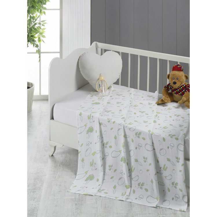 Детская муслиновая пелёнка антибактериальная  FERTELLI 120x120 см