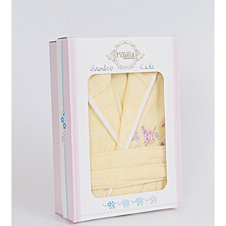 Детский халат 6-8 лет 2945 желтый,  PUPILLA