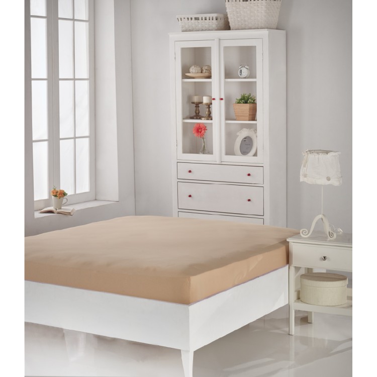 Простынь трикотажная "KARNA" на резинке ACELYA 160x200+30 см