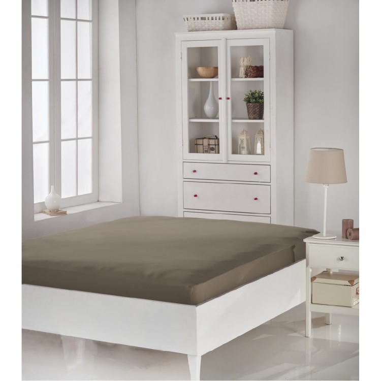 Простынь трикотажная "KARNA" на резинке ACELYA 180x200+30 см