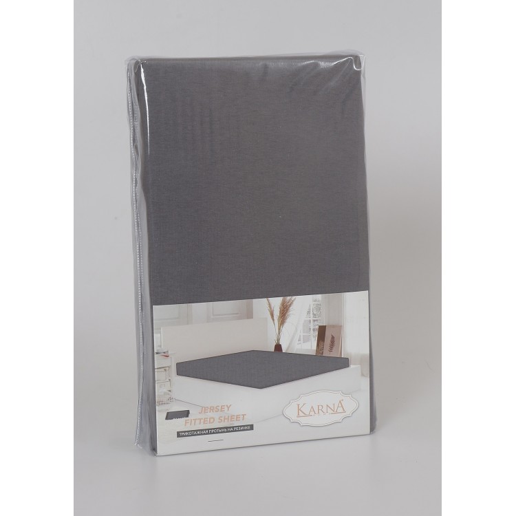 Простынь трикотажная "KARNA" на резинке ACELYA 160x200+30 см