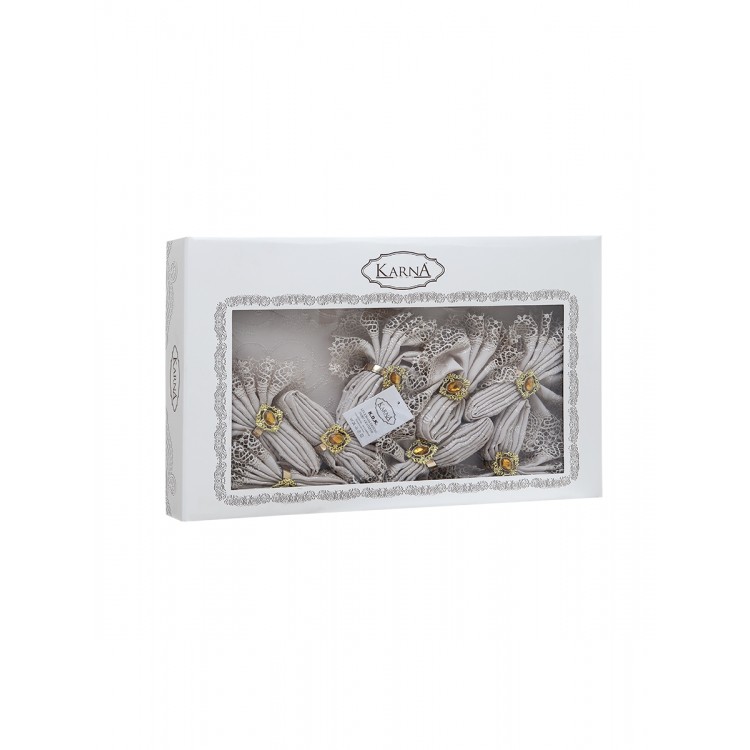 Скатерть "KARNA" KDK гипюром c салфетками*8 160х220 см