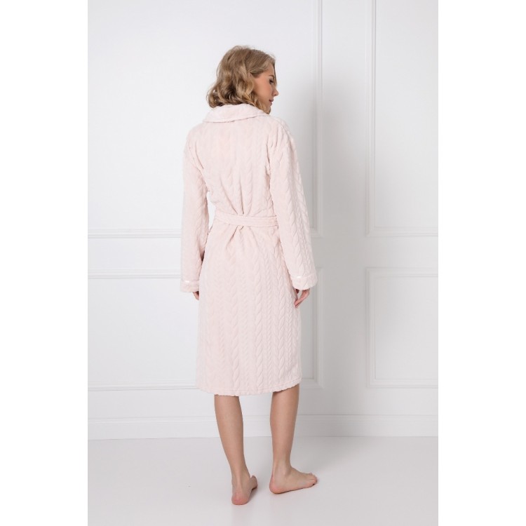 Халат женский велсофт CARA DUSTY PINK, ARUELLE