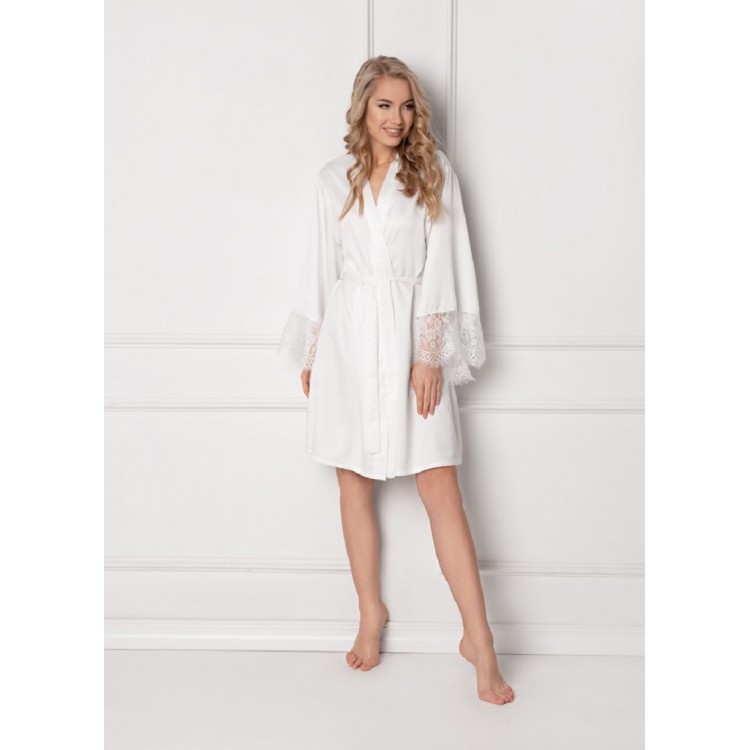 Белый атласный халат VINTAGE WHITE, ARUELLE