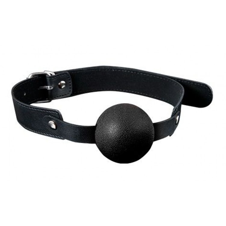 Силиконовый кляп-шар с ремешками из полиуретана Solid Silicone Ball Gag