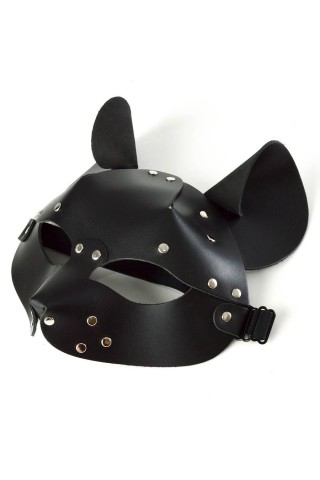 Черная кожаная маска Pussy