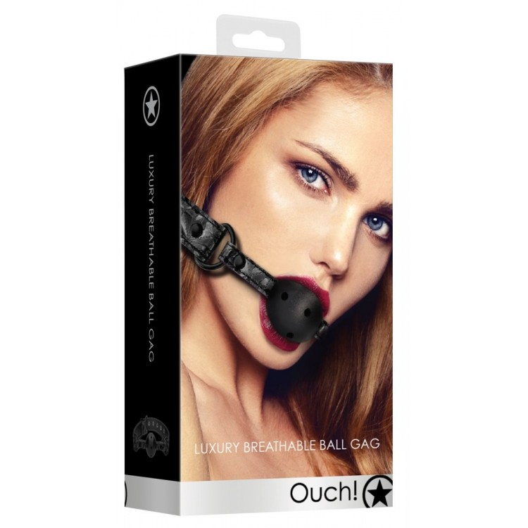 Черный кляп-шарик Breathable Luxury Ball Gag Черный кляп-шарик Breathable Luxury Ball Gag