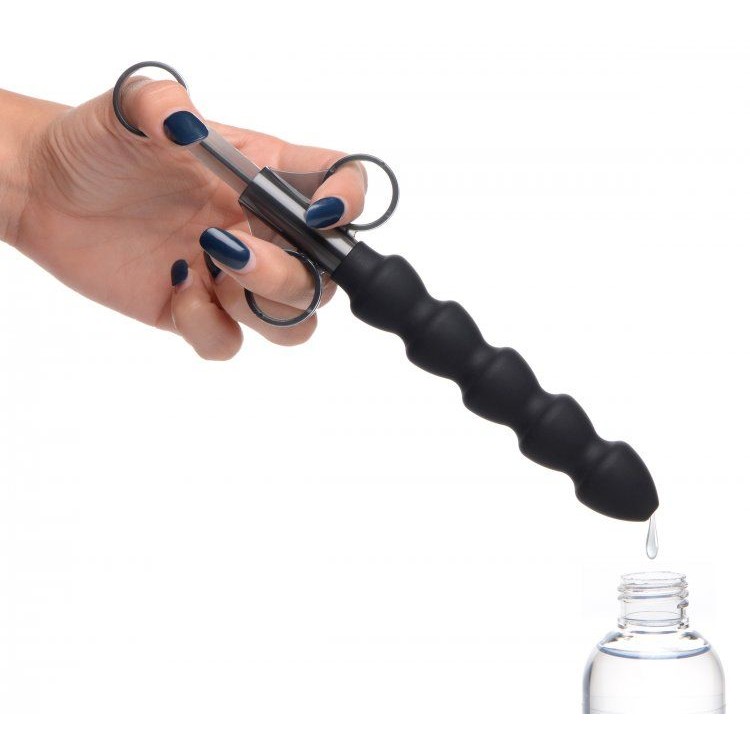 Черный шприц-аппликатор для введения лубриканта Silicone Links Lube Launcher - 19,7 см. Черный шприц-аппликатор для введения лубриканта Silicone Links Lube Launcher - 19,7 см.