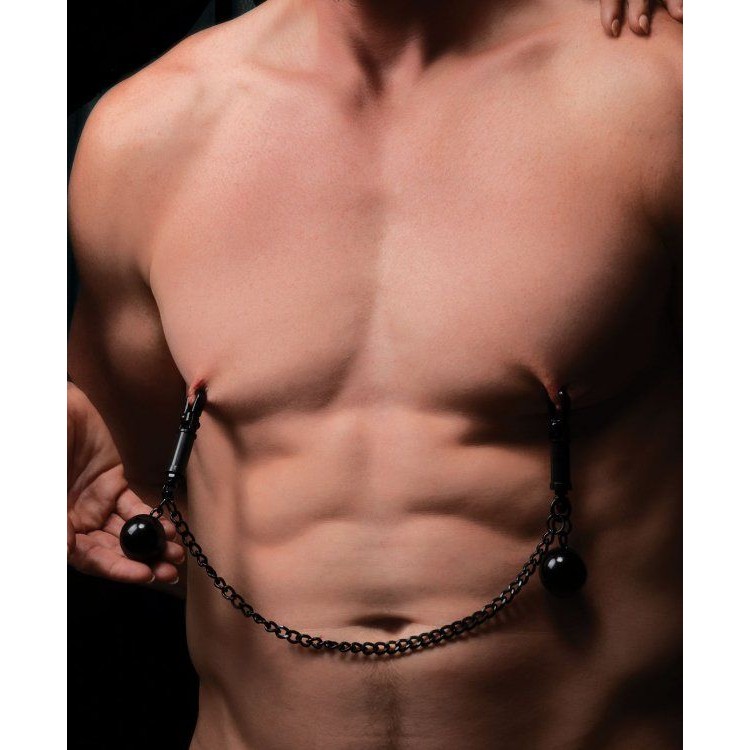 Зажимы для сосков с утяжелителями и цепочкой Clamps with Ball Weights and Chain
