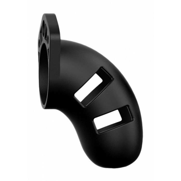 Черный мужской пояс верности Silicone Cock Cage Model 20 Chastity 3.5"