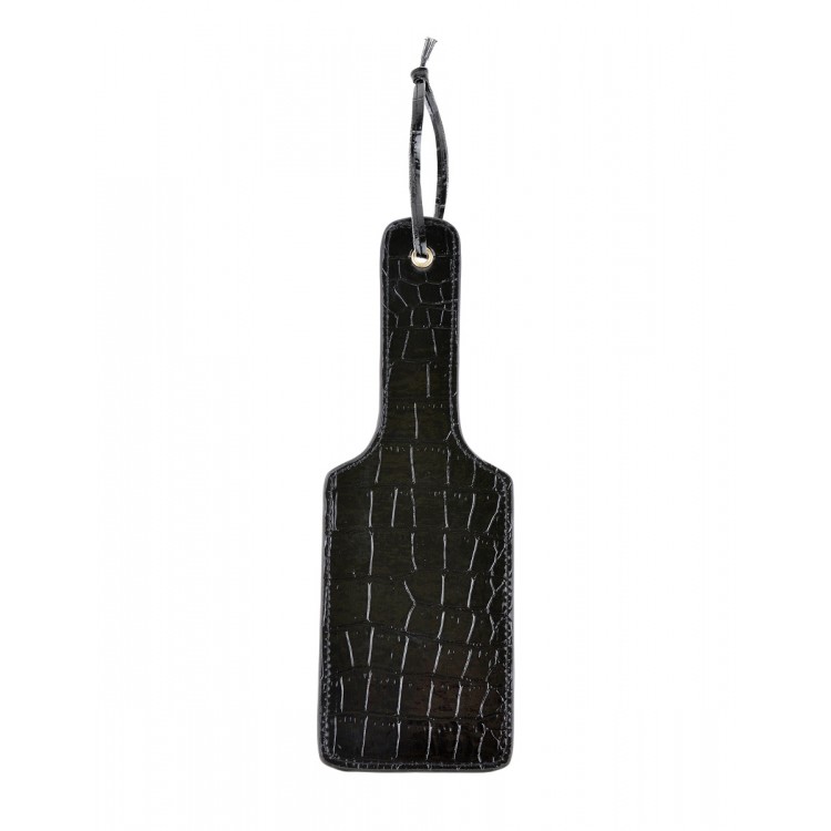 Чёрная с золотом шлепалка Gold Pleasure Paddle