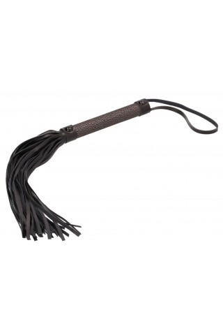 Серая многохвостовая гладкая плеть Elegant Flogger - 39 см.