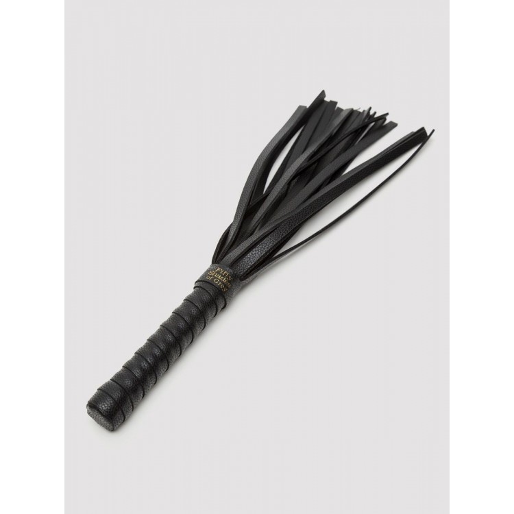 Черная кожаная плеть Bound to You Faux Leather Small Flogger - 29,2 см.