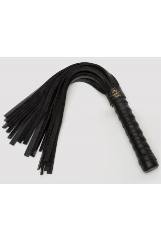 Черная кожаная плеть Bound to You Faux Leather Small Flogger - 29,2 см.