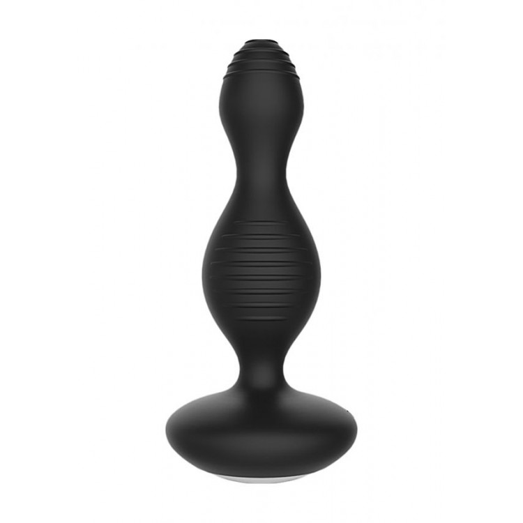 Чёрная анальная пробка с электростимуляцией E-Stimulation Vibrating Buttplug - 14 см.