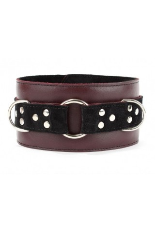 Бордовый ошейник Maroon Collar On The Strap