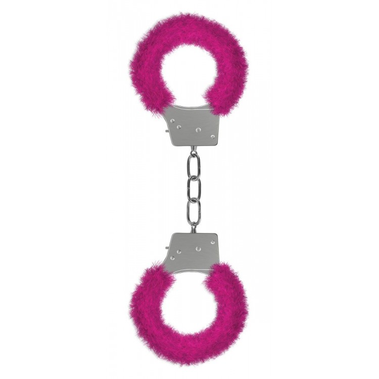 Пушистые розовые наручники OUCH! Pink