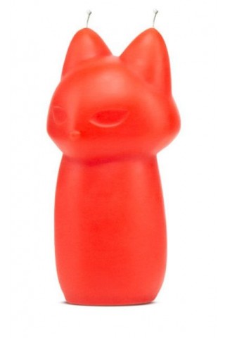 Красная БДСМ-свеча в форме злой кошки Fox Drip Candle