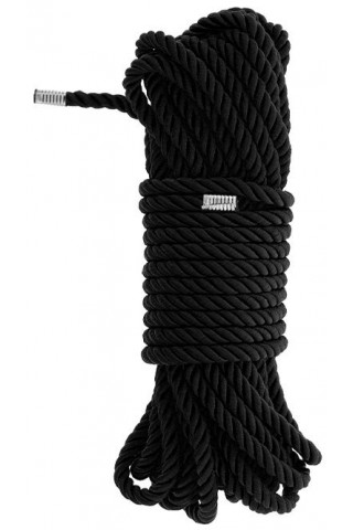 Черная веревка для бондажа BONDAGE ROPE - 10 м.