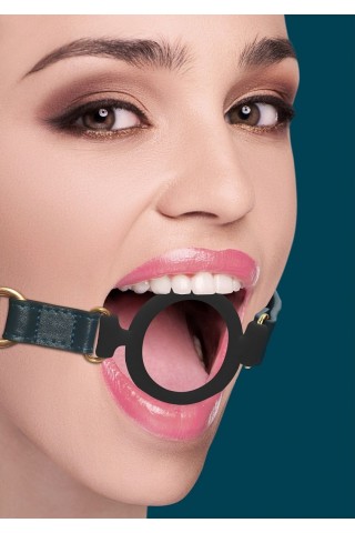 Кляп-кольцо на зеленых ремешках Silicone Ring Gag