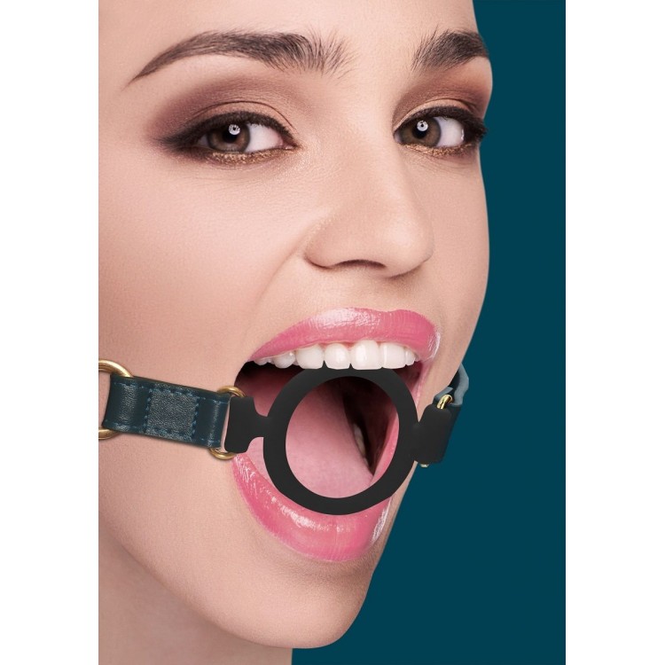 Кляп-кольцо на зеленых ремешках Silicone Ring Gag