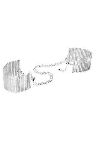 Серебристые наручники-браслеты Desir Metallique Handcuffs
