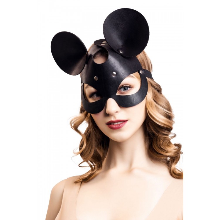 Черная маска с ушками мышки Черная маска с ушками мышки