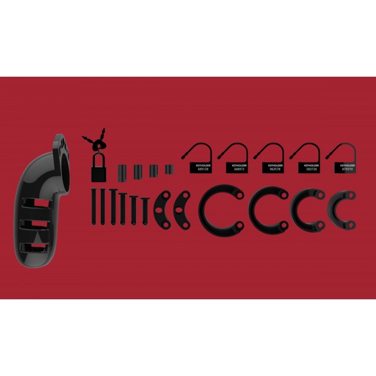 Черный мужской пояс верности Cock Cage Model 06 Chastity