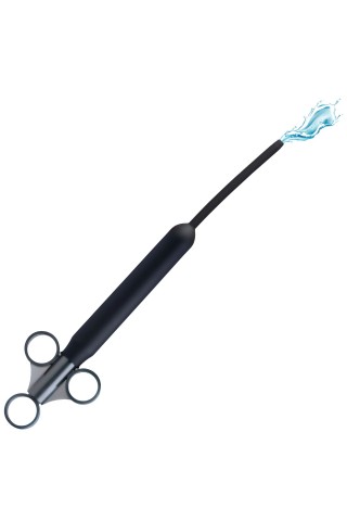 Черный шприц с тонким кончиком для введения геля Deep Shot Lubricant Launcher