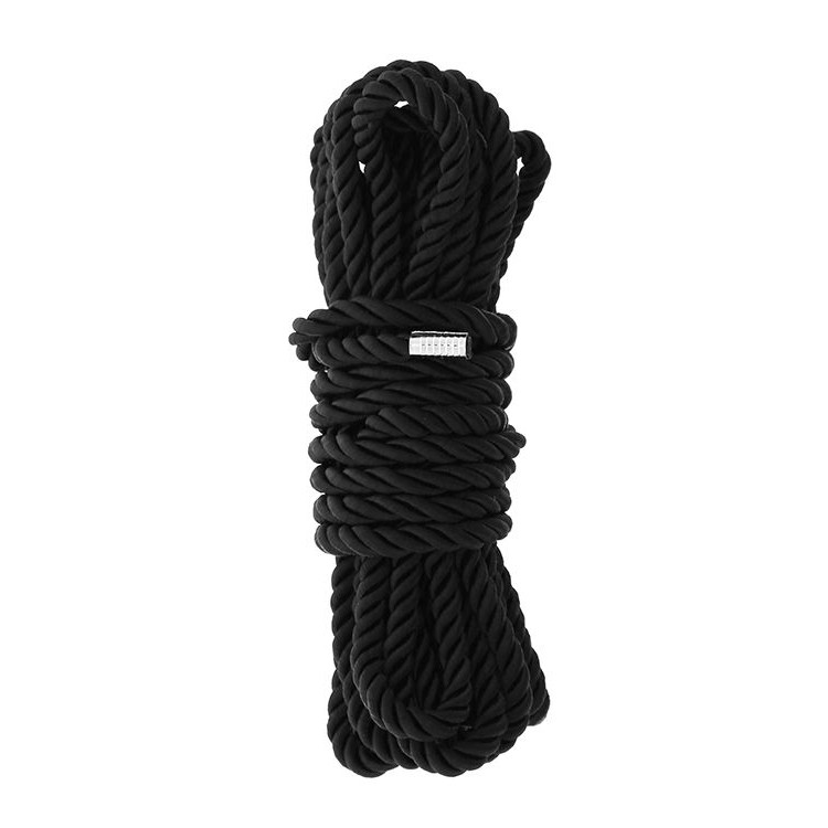 Черная веревка для шибари DELUXE BONDAGE ROPE - 5 м.