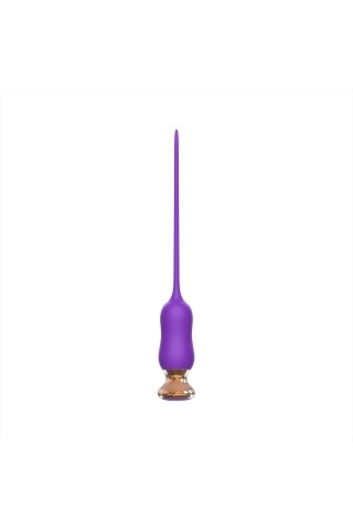 Фиолетовый тонкий стимулятор Nipple Vibrator - 23 см.