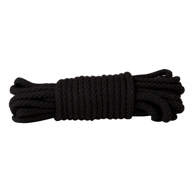 Чёрная хлопковая веревка для связывания Bondage Rope 33 Feet - 10 м.