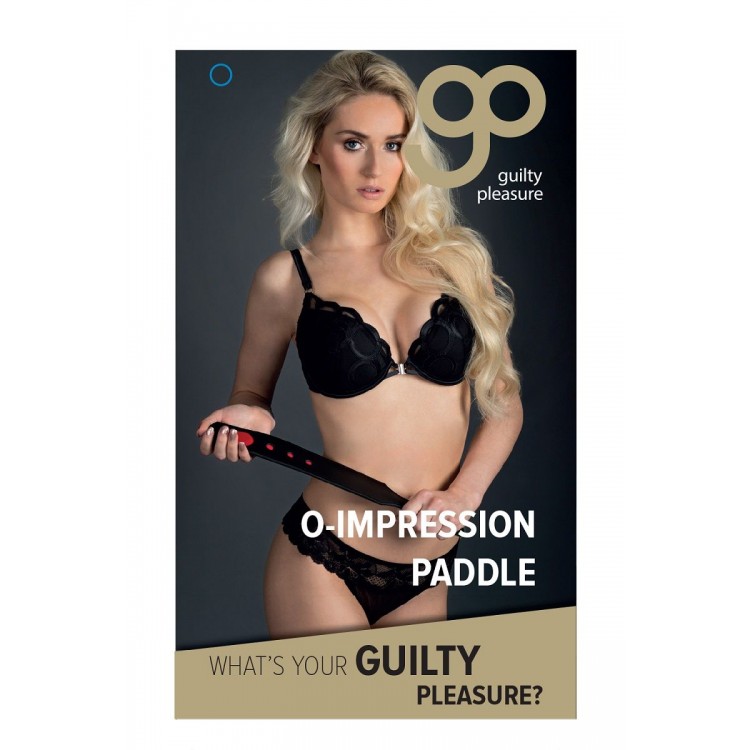 Чёрный пэддл с красным геометрическим узором O-Impression Paddle - 40 см.