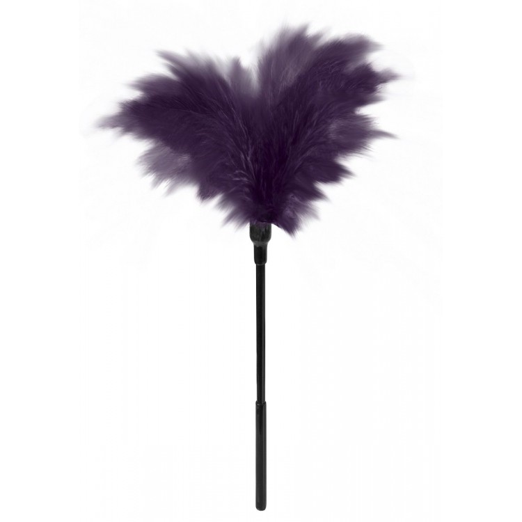 Пластиковая метелочка с фиолетовыми пёрышками Small Feather Tickler - 32 см.