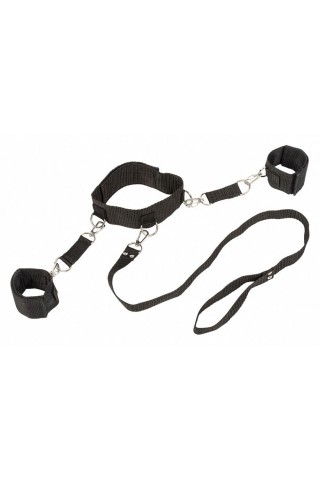 Ошейник с наручниками Bondage Collection Collar and Wristbands Plus Size