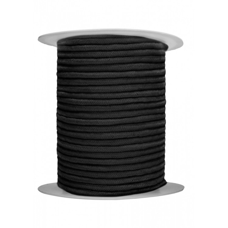 Черная веревка для связывания Bondage Rope - 100 м.