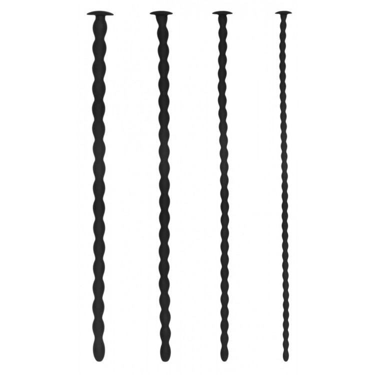 Набор из 4 стимуляторов уретры Silicone Spiral Screw Plug Set Advanced