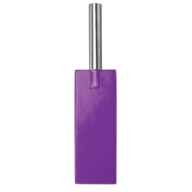 Фиолетовая прямоугольная шлёпалка Leather Paddle - 35 см.