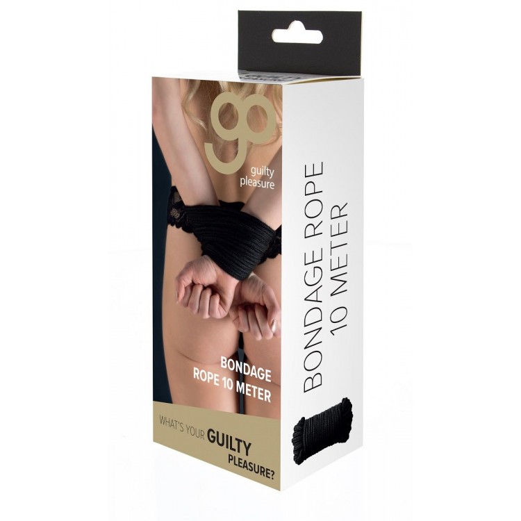Чёрная хлопковая верёвка Bondage Rope 33 Feet - 10 м.