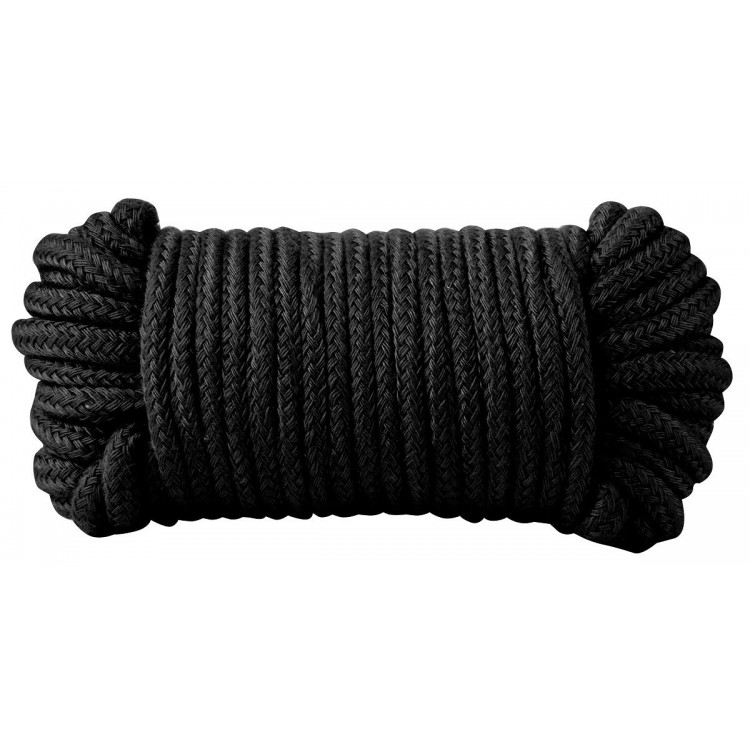 Чёрная хлопковая верёвка Bondage Rope 33 Feet - 10 м.