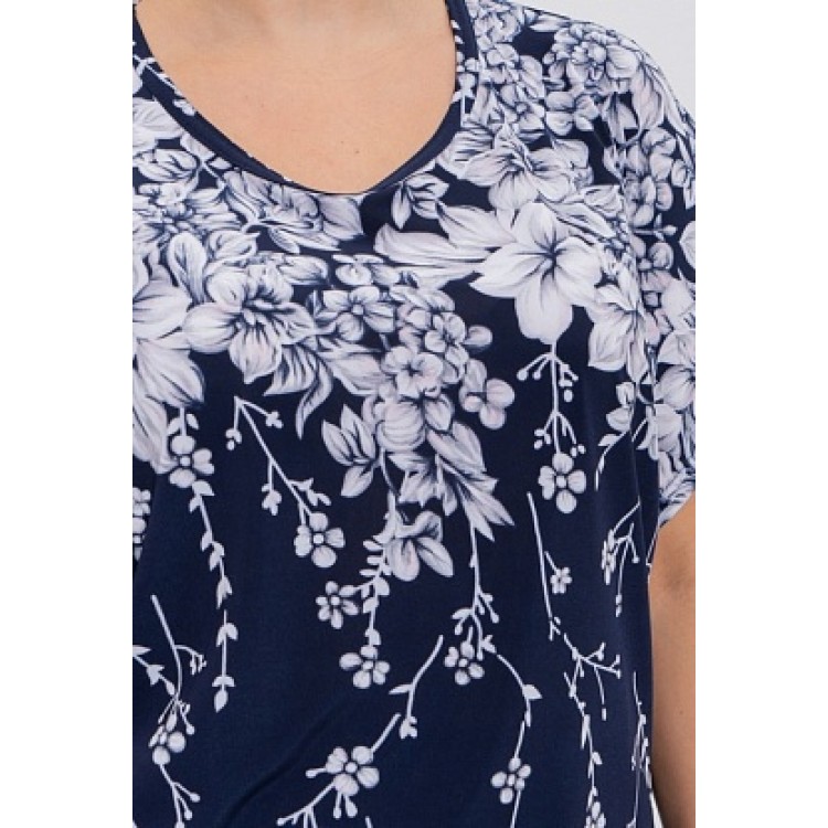 Вискозный женский комплект с юбкой 1101 blue, Cleo Вискозный женский комплект с юбкой 1101 blue, Cleo