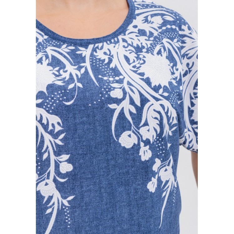 Вискозный женский комплект с юбкой 1101 jeans vetki, Cleo