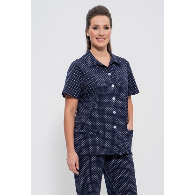 Комплект женский домашний с бриджами 1102 blue, Cleo