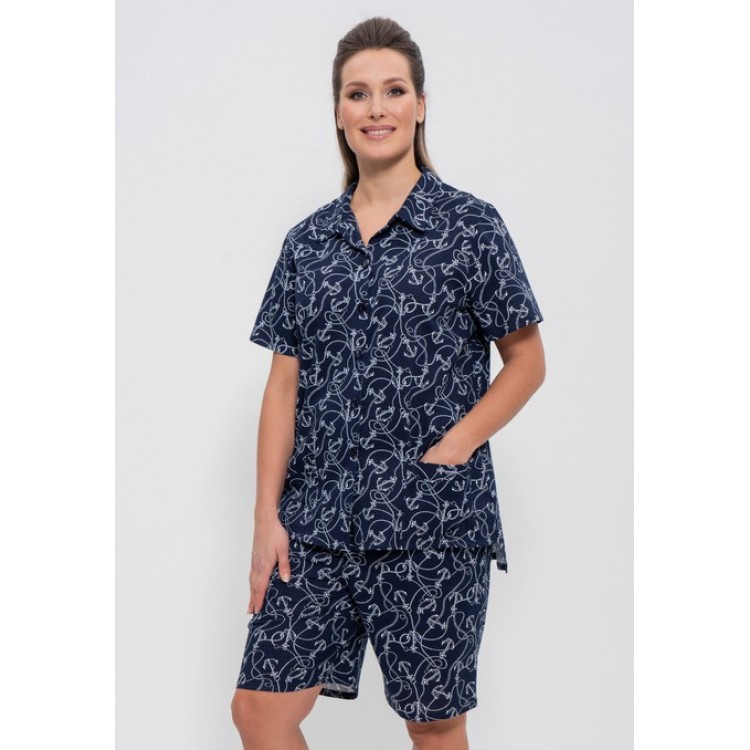 Комплект женский домашний с шортами 1103 dark blue, Cleo