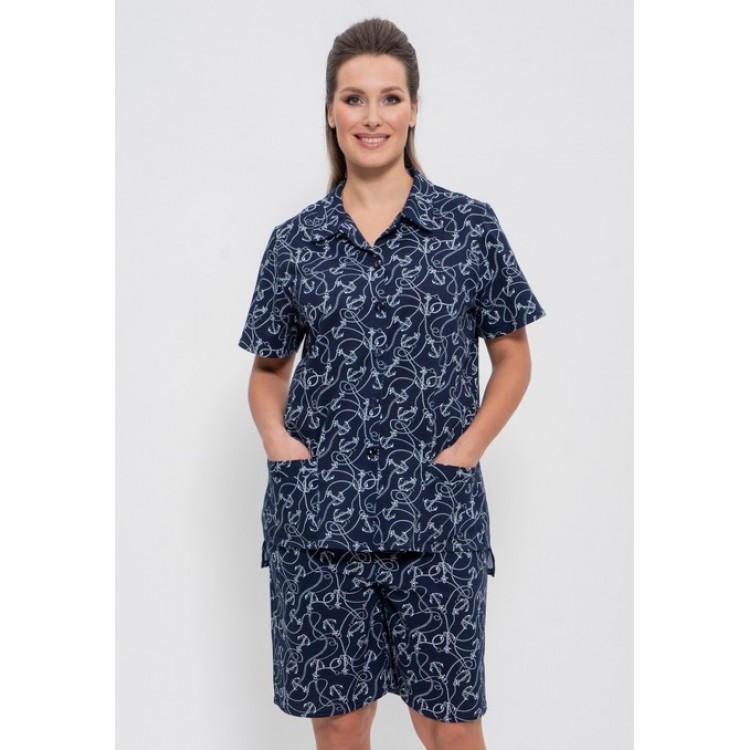 Комплект женский домашний с шортами 1103 dark blue, Cleo